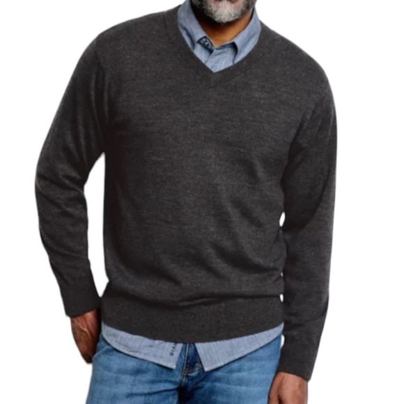 Orvis Other - Orvis Men’s Merino Wool V-Neck Long-Sleeved Sweater Charcoal Size Large
